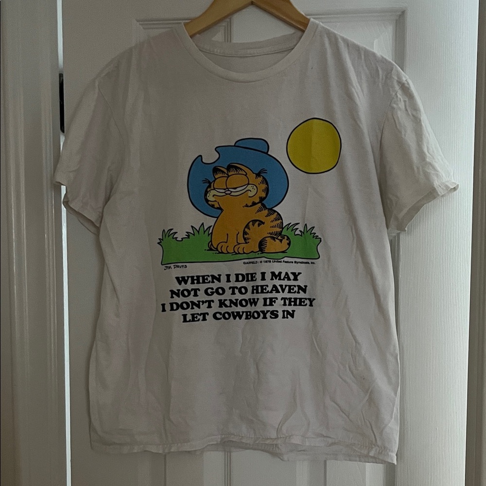 Vintage Garfield White T-Shirt